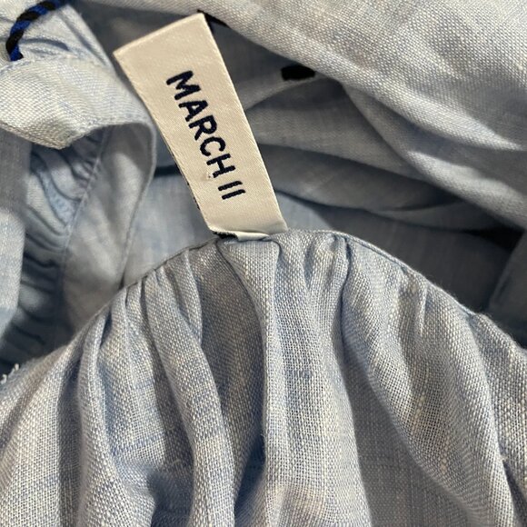 March Eleven linen embroidered blouse - Picture 4 of 9